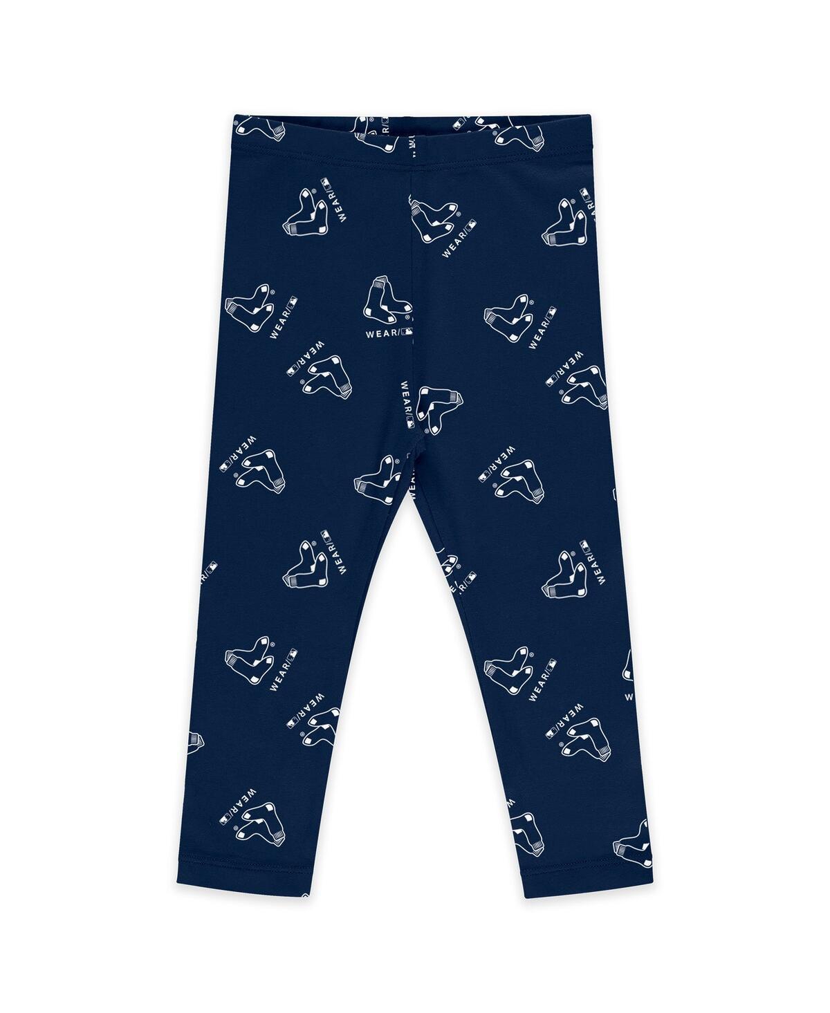 Wear By Erin Andrews Girls Baby Boys And Girls 3-piece Boston Red Sox Tutu Set In White,navy