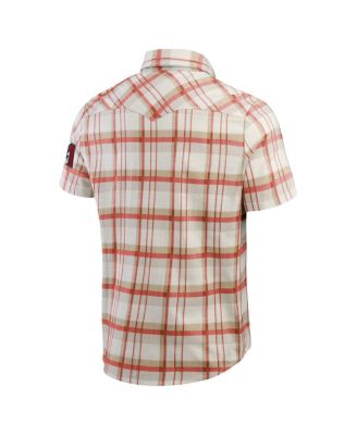 Men's Red Arizona Diamondbacks Plaid Full-Snap Shirt