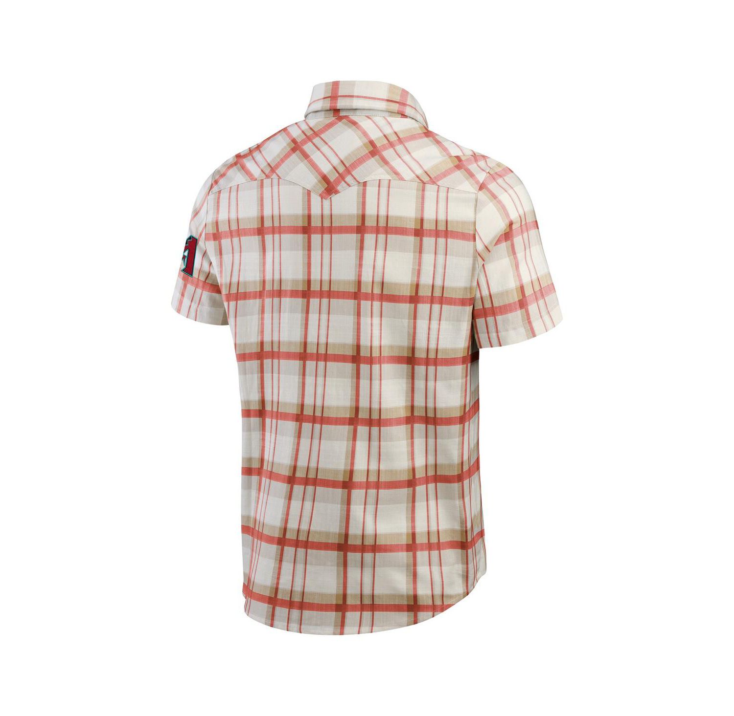 Men's Red Arizona Diamondbacks Plaid Full-Snap Shirt