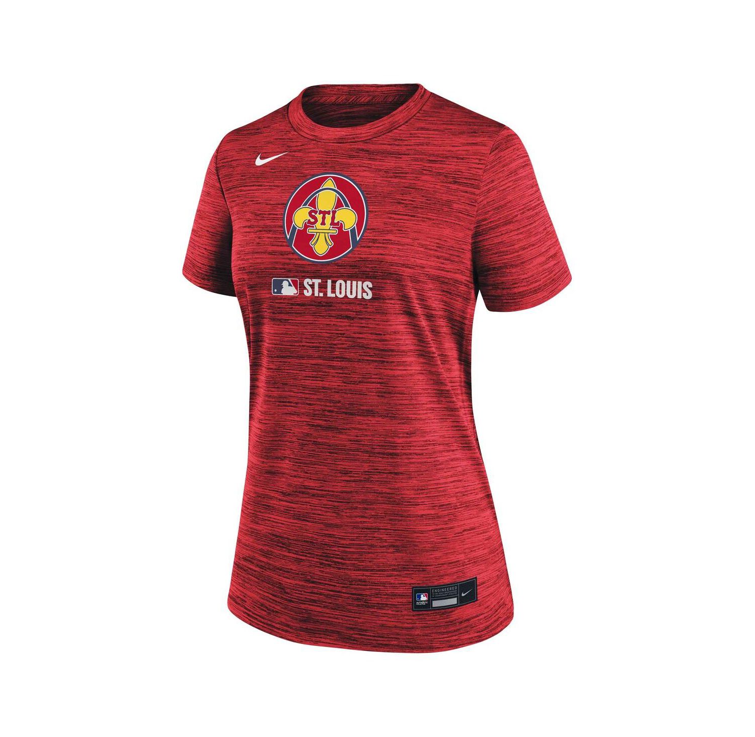 Women's Red St. Louis Cardinals Authentic Collection City Connect Velocity Performance T-Shirt