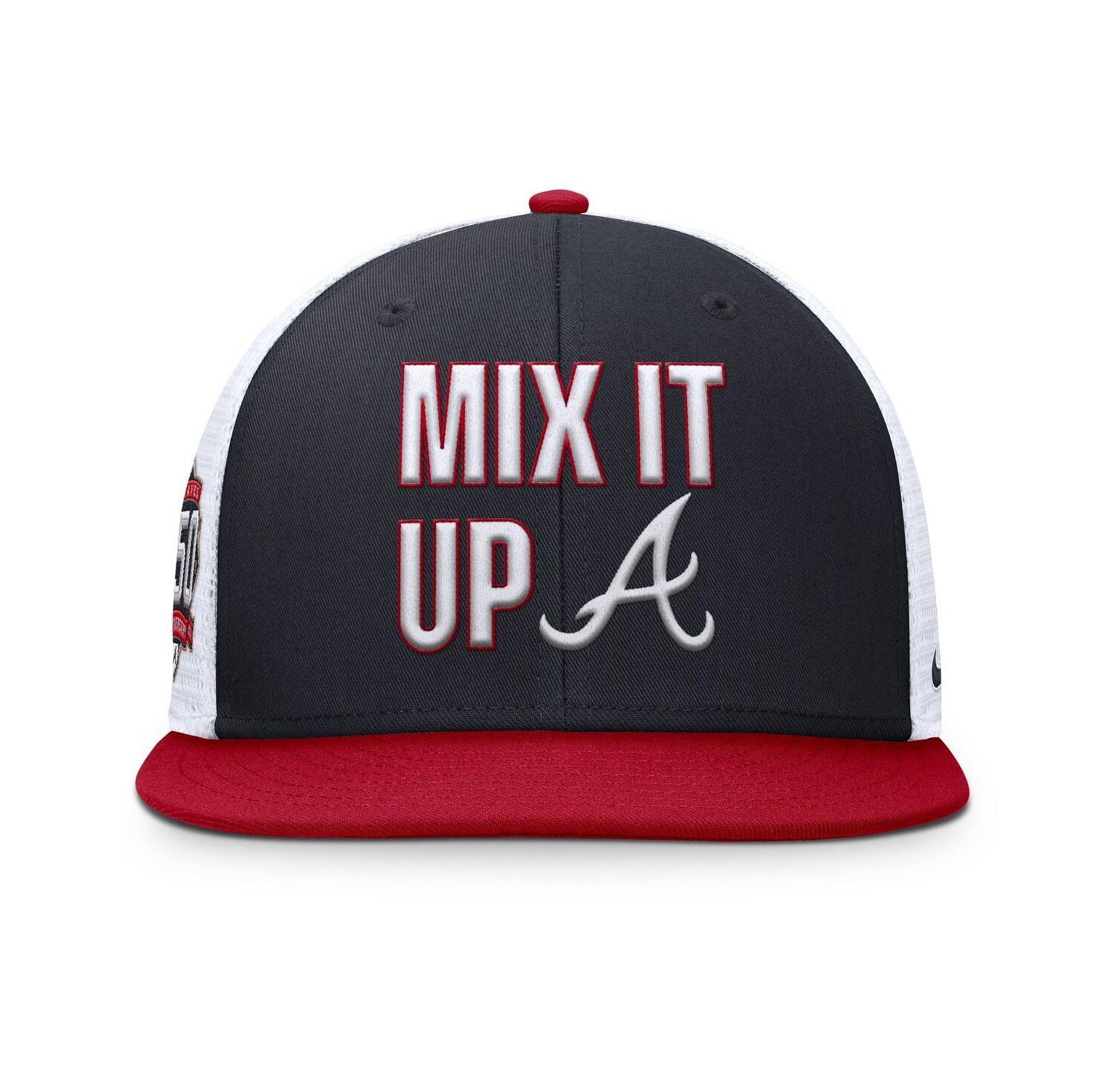 Men's Navy/Red Atlanta Braves Pro Performance Trucker Snapback Hat