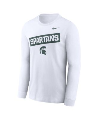 Men's White Michigan State Spartans Two-Hit Classic Location Long Sleeve T-Shirt