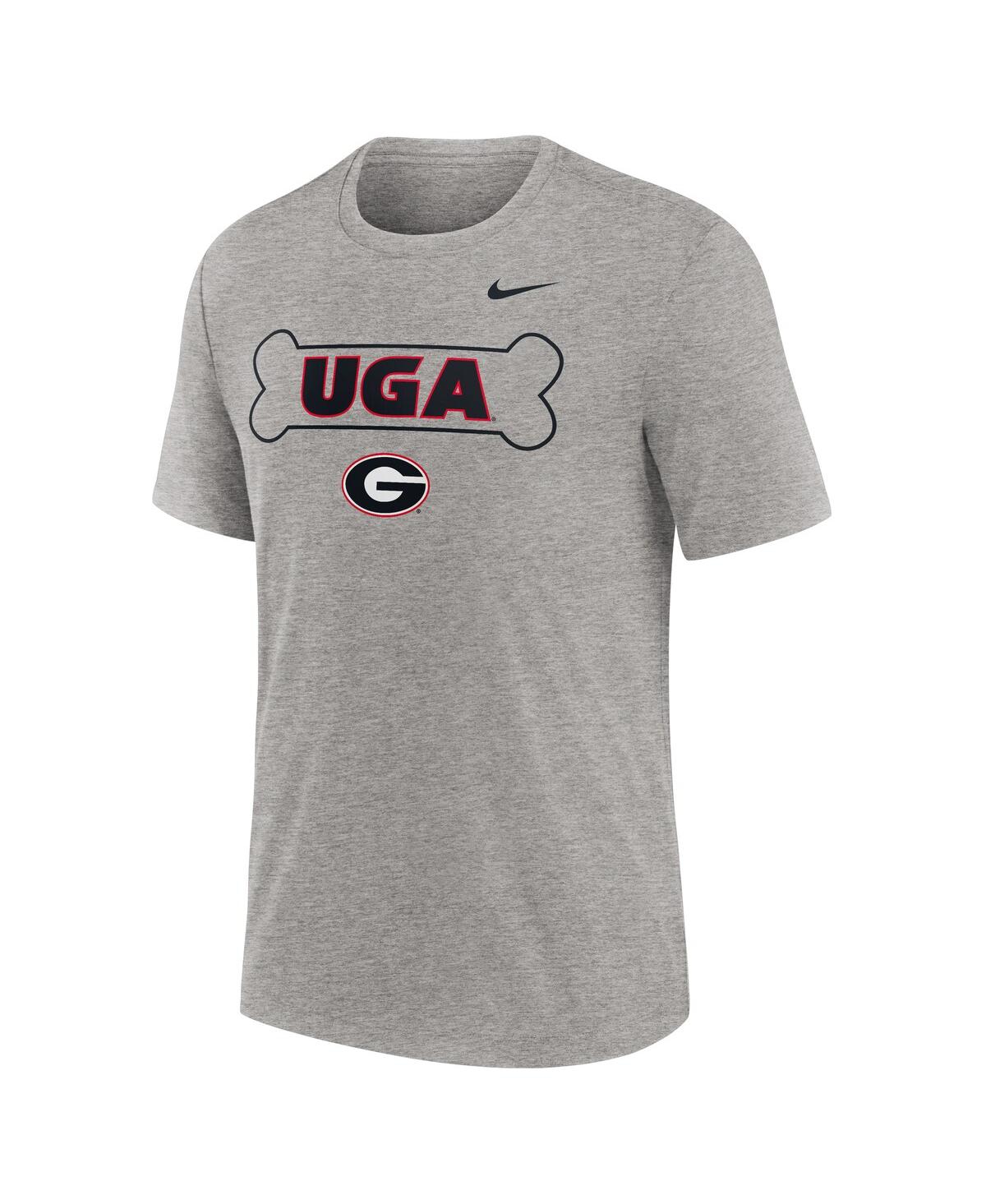 Nike Heather Gray Georgia Bulldogs Campus Local Tri-blend T-shirt In Heather Gray