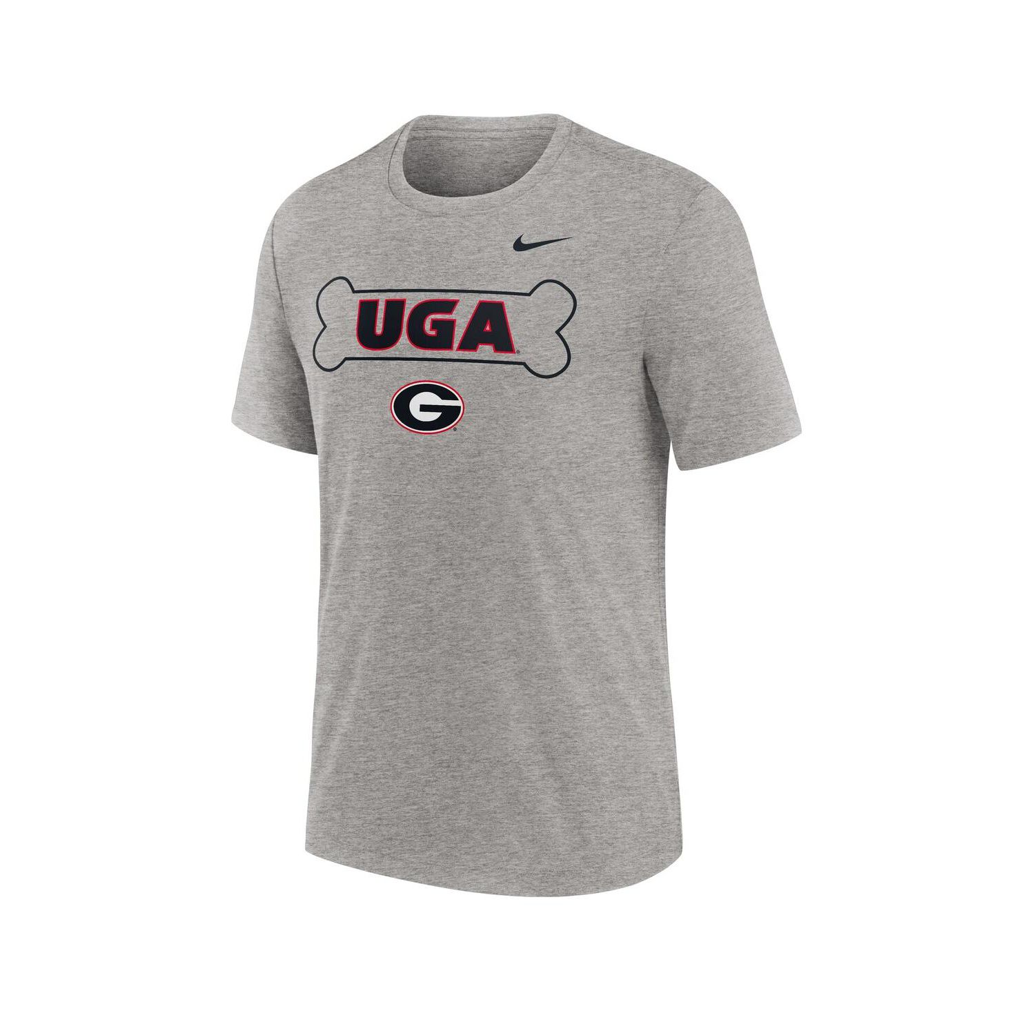 Men's Heather Gray Georgia Bulldogs Campus Local Tri-Blend T-Shirt