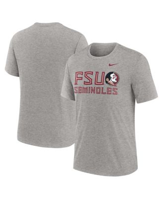 Nike - Men's Heather Gray Florida State Seminoles Campus Local Tri-Blend T-Shirt