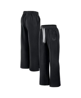 Fanatics - Women's Black Miami Hurricanes Prime Supersoft Fleece Flaired Sweatpants