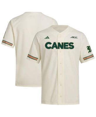 adidas - Men's Cream Miami Hurricanes Replica Baseball Jersey
