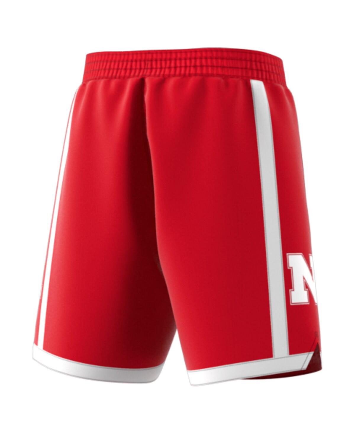 Adidas Originals Men's Scarlet Nebraska Huskers Swingman Replica Basketball Shorts In Scarlet