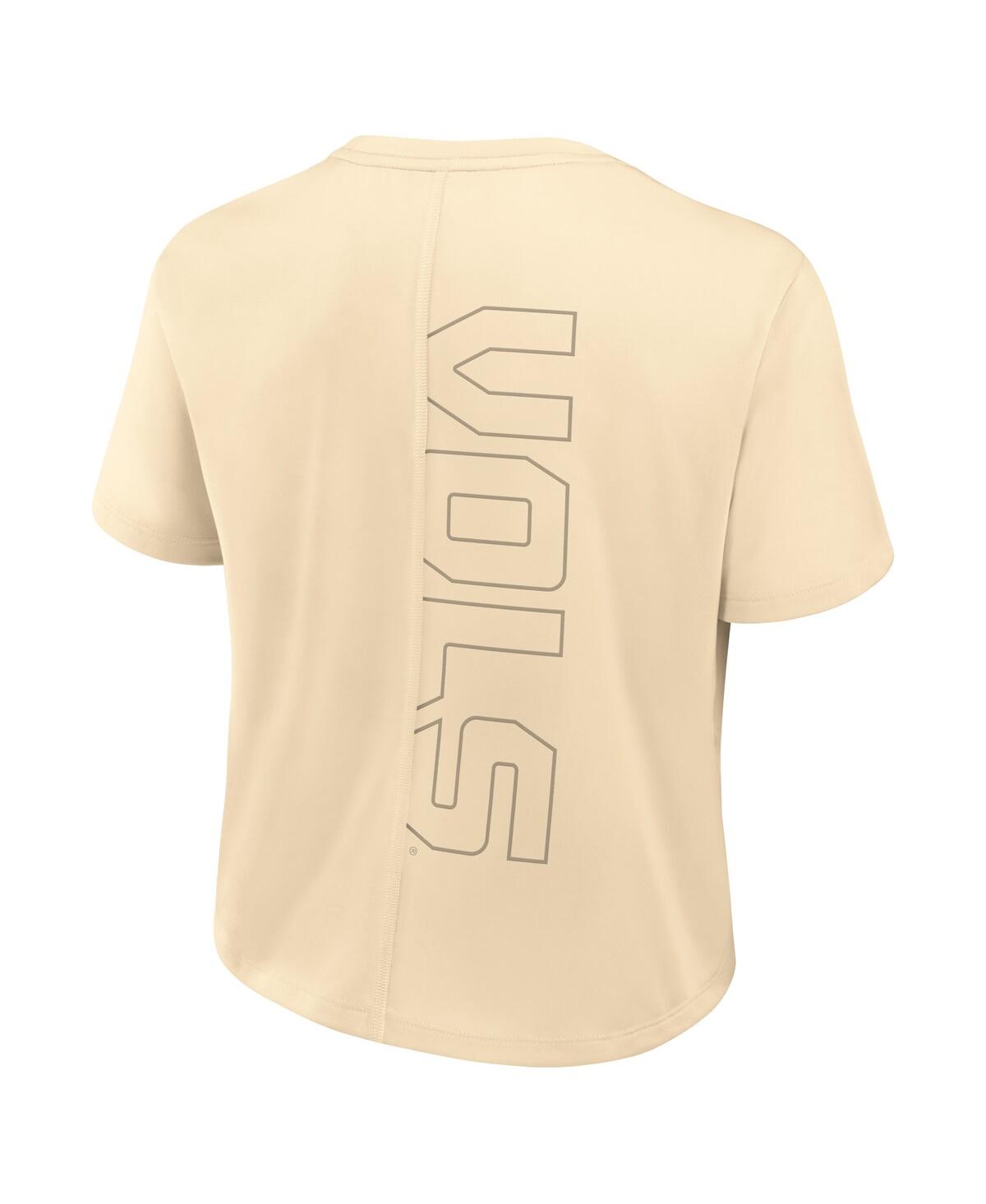 Nike Women's Tan Tennessee Volunteers Performance Cropped T-shirt In Tan