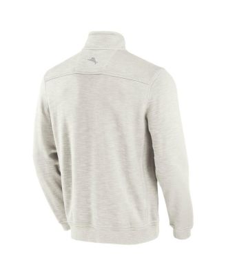 Men's Cream San Francisco Giants Sport Tobago Bay Tri-Blend Half-Zip Sweatshirt