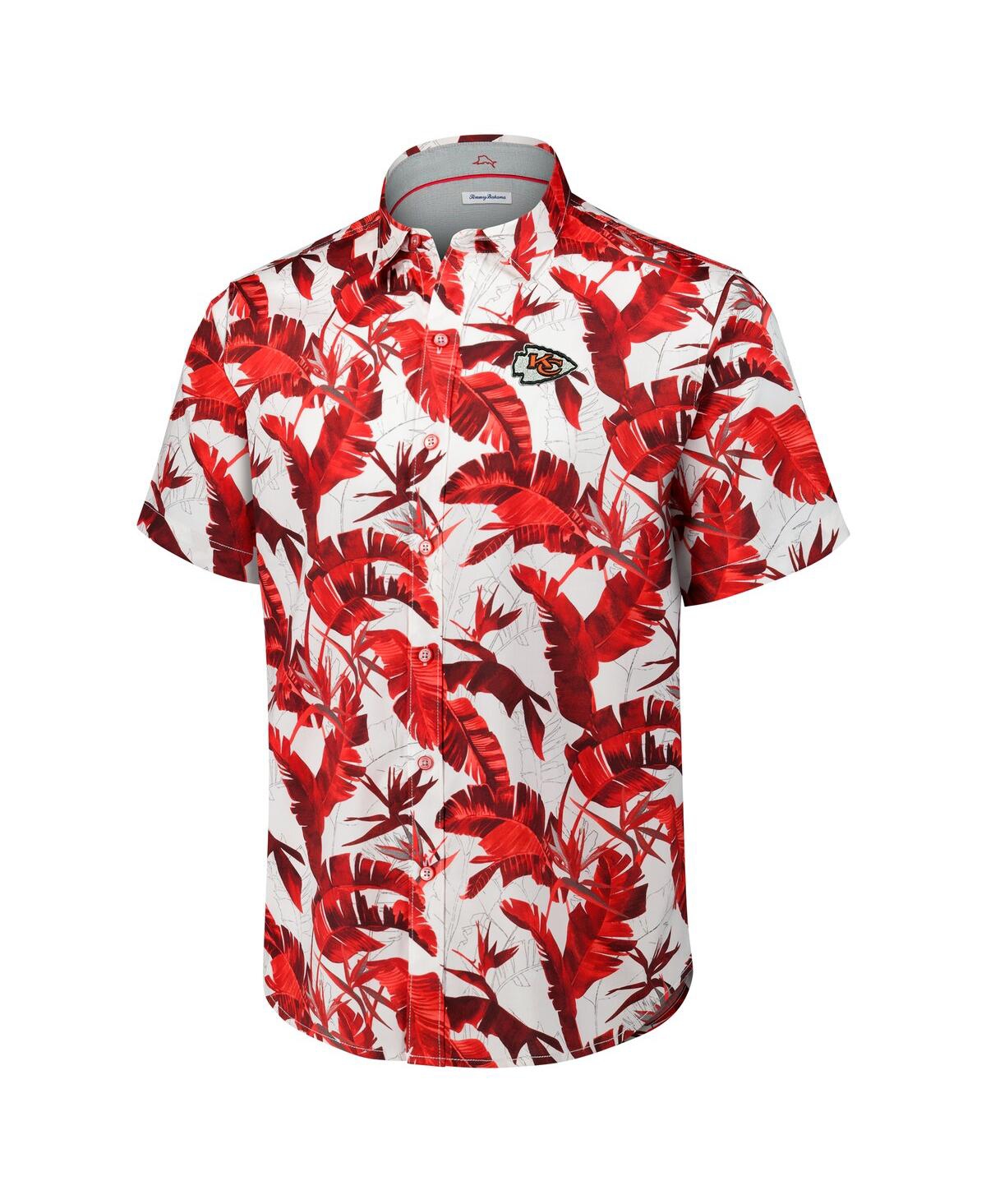 Tommy Bahama Men's Red Kansas City Chiefs Sunnyvale Blooms Camp Button-up Shirt In Red
