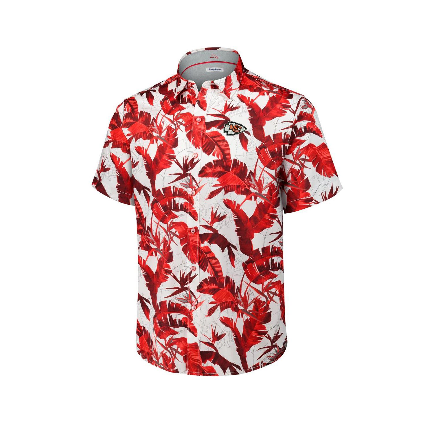 Men's Red Kansas City Chiefs Sunnyvale Blooms Camp Button-Up Shirt