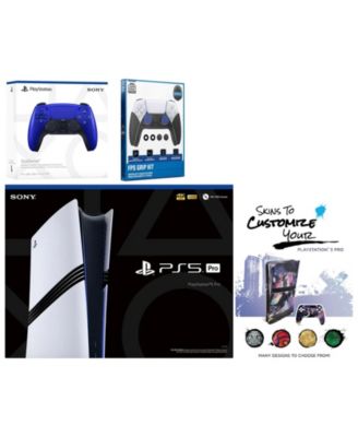 PlayStation 5 Pro with Extra Volcanic Red Controller, FPS Grip Kit and MightySkins Decal Voucher Plus 2 Year CPS Extended Warranty