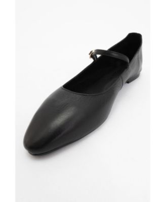 Lara Leather Mary Jane Flats