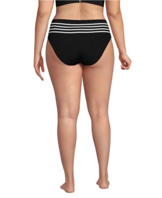 Облегающий купальник-бикини с высокой талией и окантовкой от Lands' End Plus Size