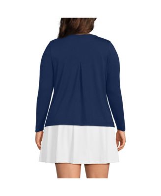 Футболка с круглым вырезом и длинным рукавом Lands' End Plus Size Power Performance