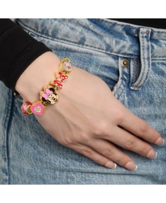Minnie Mouse Charm Bracelet with Heart Accents