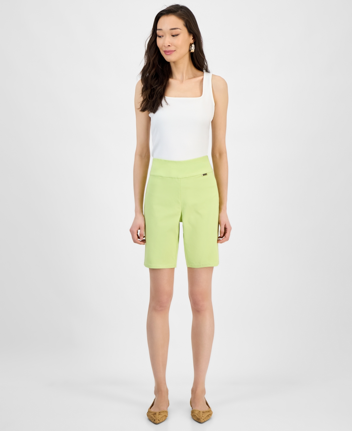 Inc International Concepts Women's Pull-on Bermuda Shorts, Exclusively At Macy's