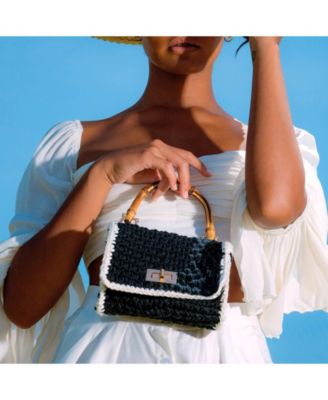 AIRMAIL Mini Crochet Handbag In White