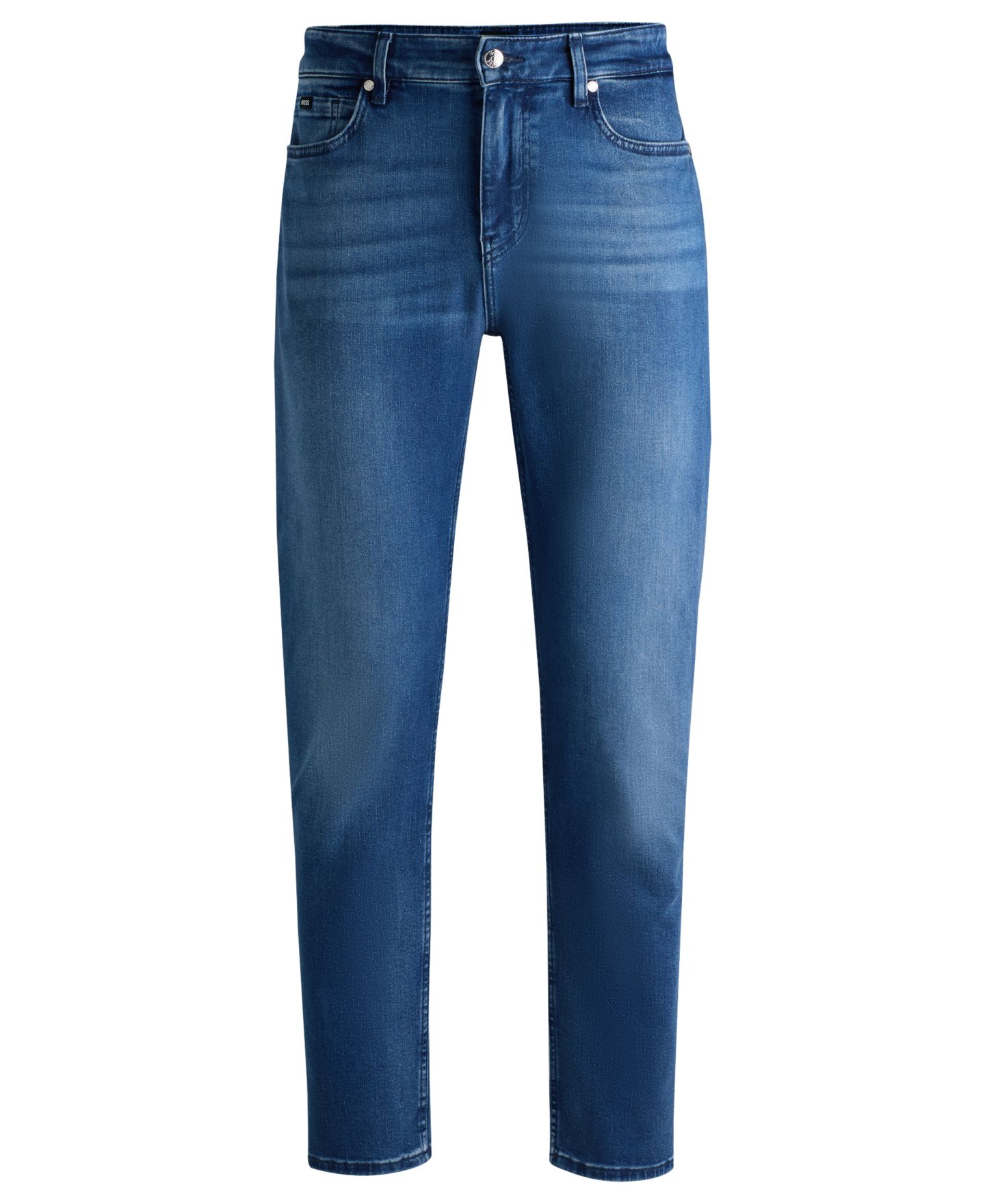 Мужские джинсы Hugo Boss Soft-Touch Denim Regular-Fit, цвет: Синий — фото 2