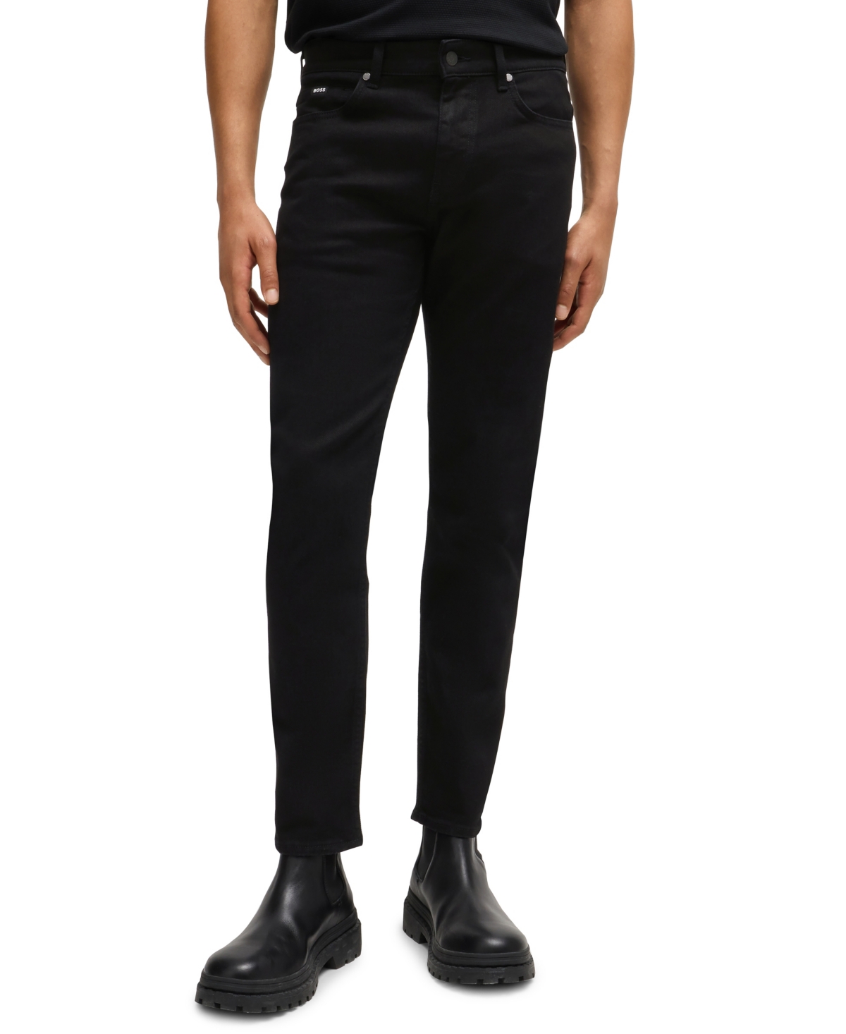 Boss by Hugo Boss Men's Italian Denim Slim-Fit Jeans - Black