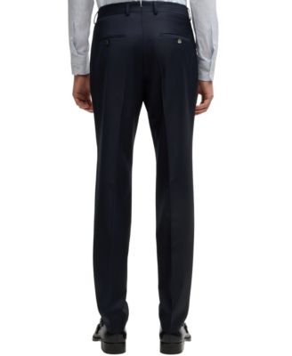 Men's Virgin Wool Slim-Fit Trousers