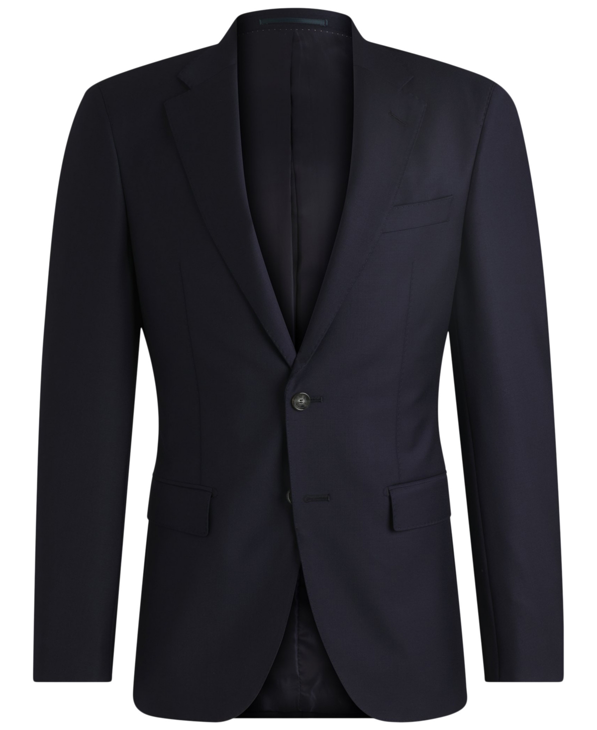 Hugo Boss Boss By  Men's Virgin Wool Slim-fit Jacket In Navy
