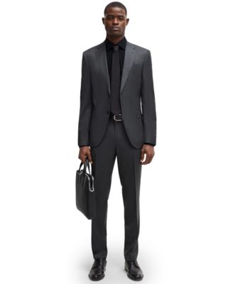BOSS Men's Regular-Fit Virgin Wool Formal Trousers