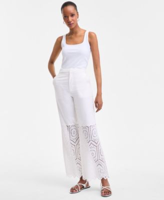 I.N.C. International Concepts - Women's Cotton Eyelet Pants