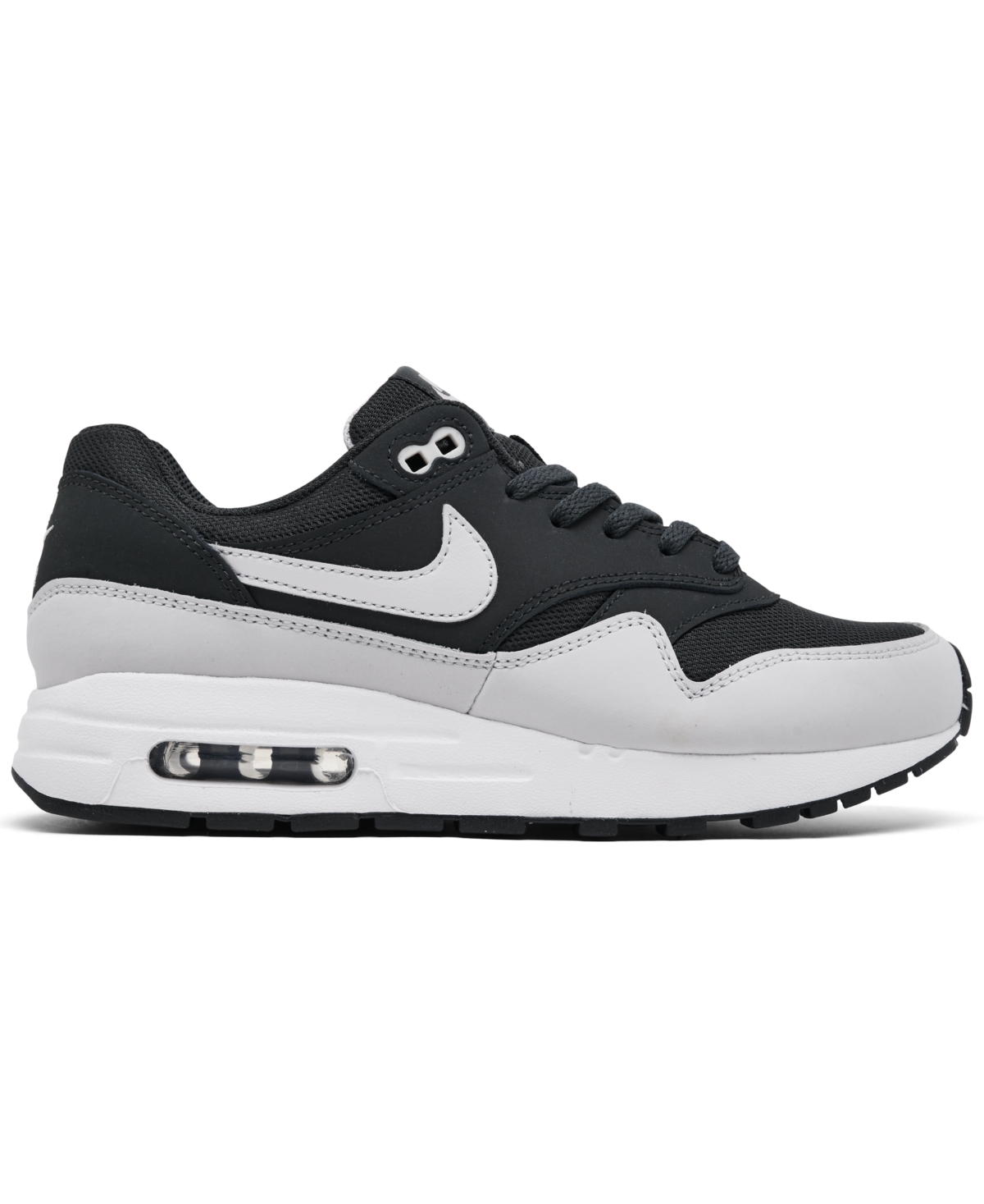 Nike Big Kids' Air Max 1 Casual Sneakers From Finish Line In Off Noir,vast Gray