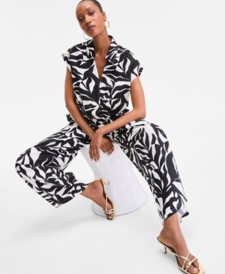 Women's Printed Wide-Leg Pants, Exclusively at Macy's