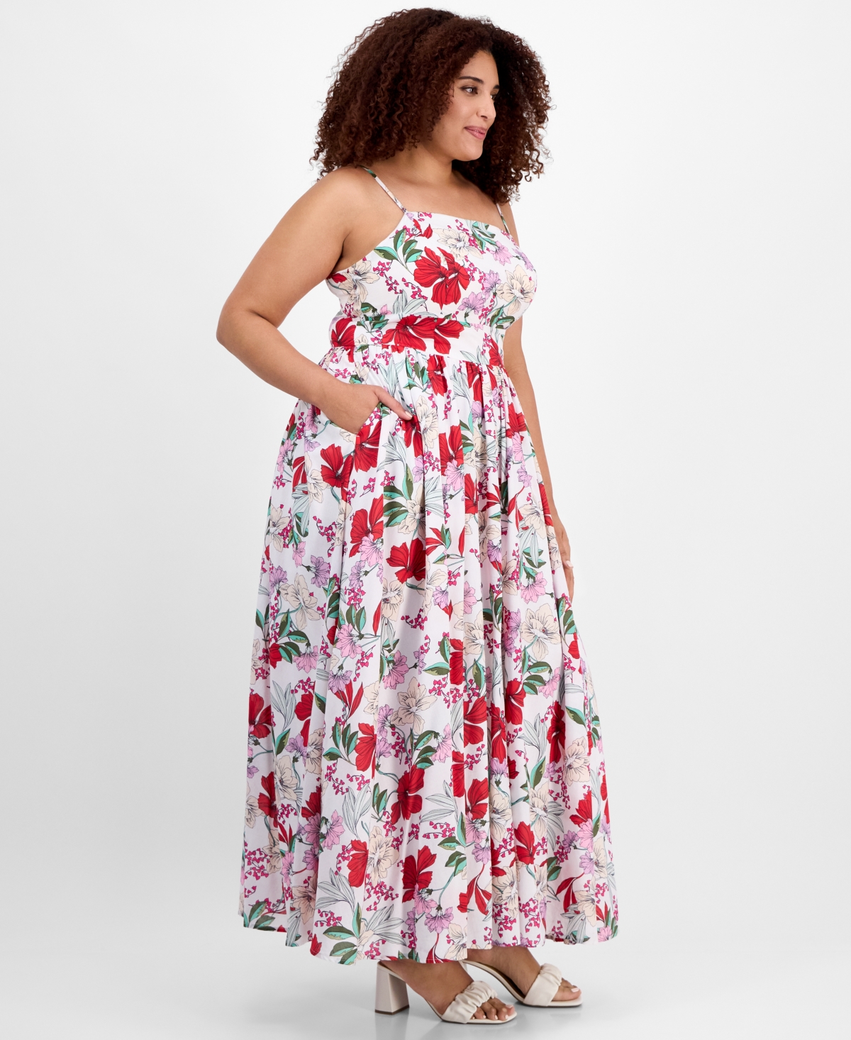 On 34th Plus Size Delicate Garden Maxi Dress, Exclusively At Macy's