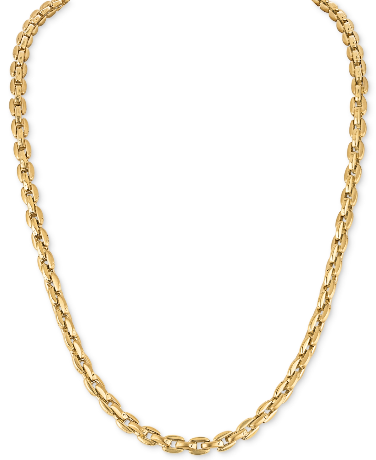 Rounded Box Link 22" Men's Chain Necklace, Exclusively for Macy's - Steel