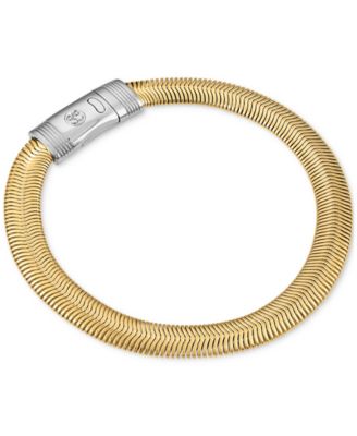 Flat Snake Link Chain Bracelet in Gold-Tone Ion Plated Stainless Steel, Exclusively at Macy's
