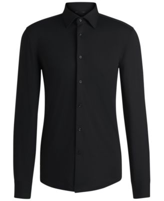 Men's Textured Performance Slim-Fit Dress Shirt