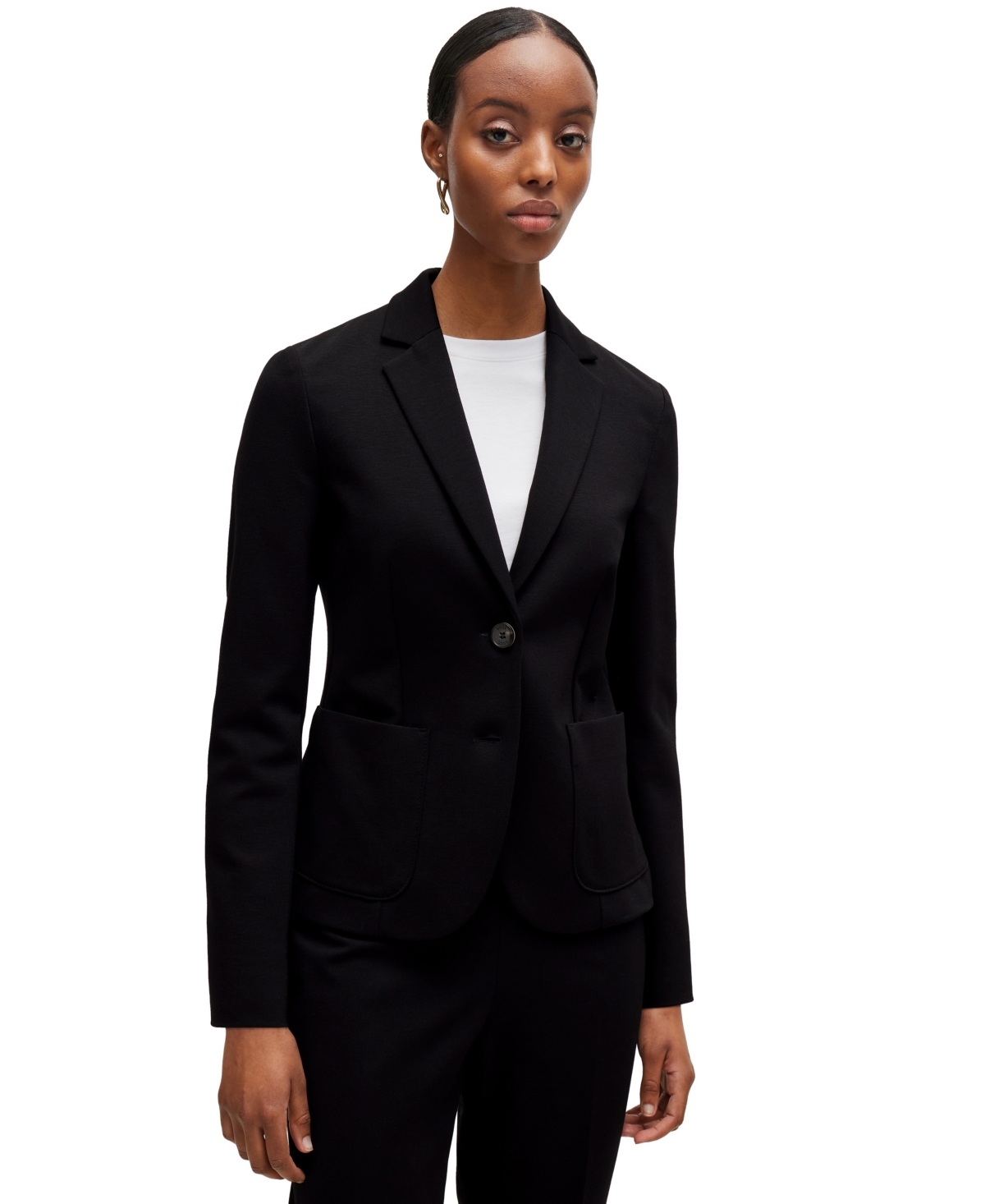 Boss by Hugo Boss Women's Stretch Fabric Extra-Slim-Fit Jacket - Black