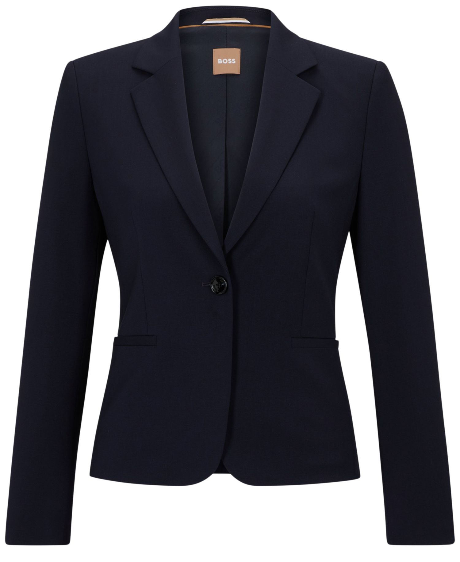 BOSS by Women's Virgin Wool Regular-Fit Button-Up Jacket