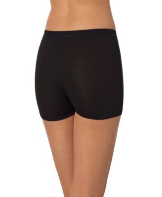 На тонких женских боксерских шортах Cabana из хлопка в рубчик