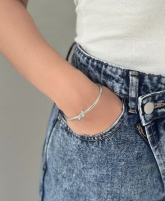 ADORNIA Silver Knot Cuff Bracelet 5590₽