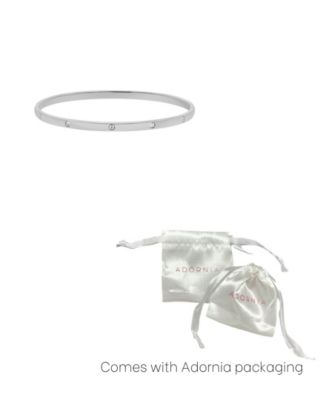 ADORNIA Tarnish Resistant Silver Bangle Stacker