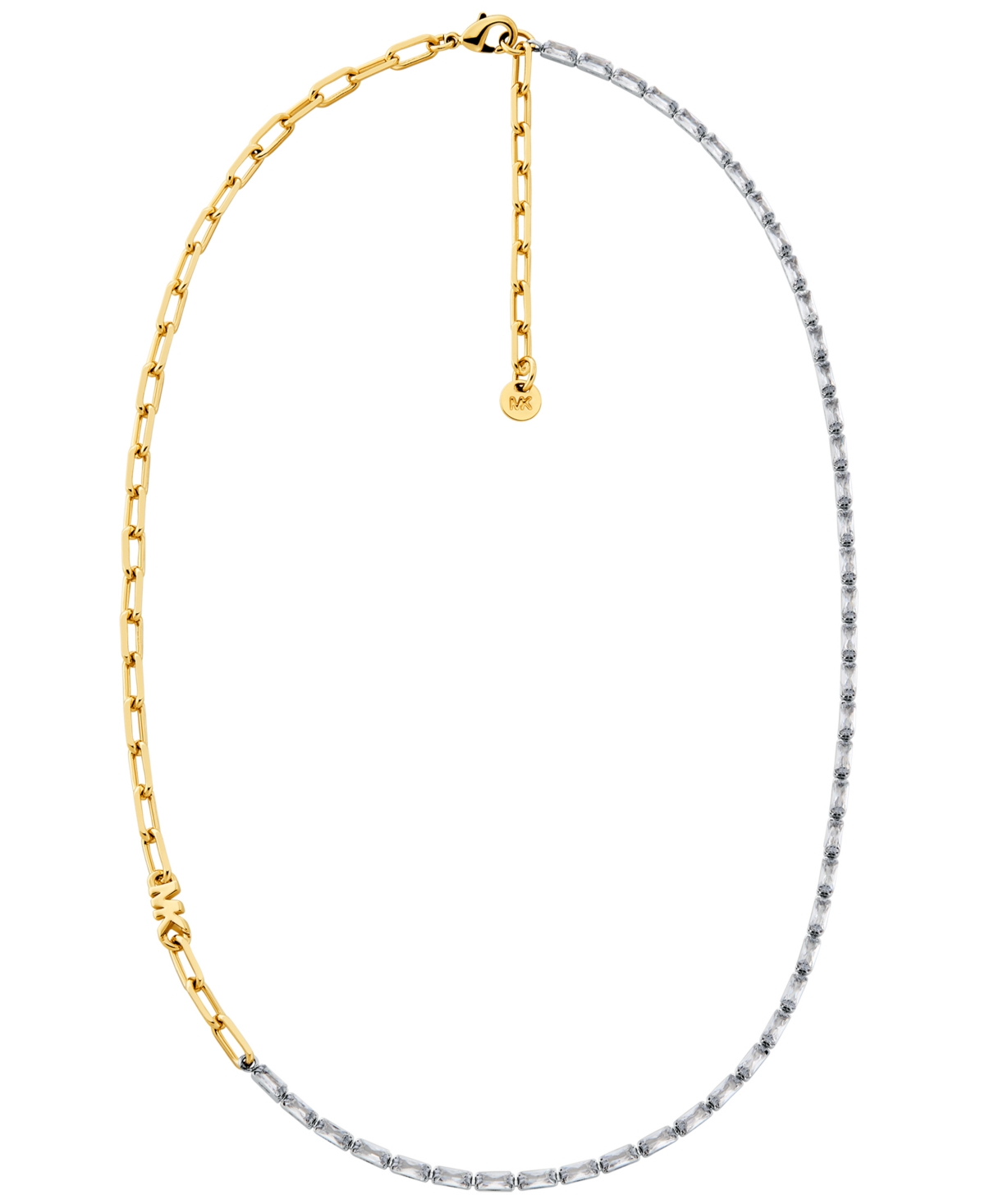 14K Gold-Plated Brass Mixed Chain Necklace - Gold
