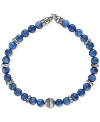 Kyanite & Diamond (1/10 ct. t.w.) Bead Bracelet in Sterling Silver, Exclusively at Macy's