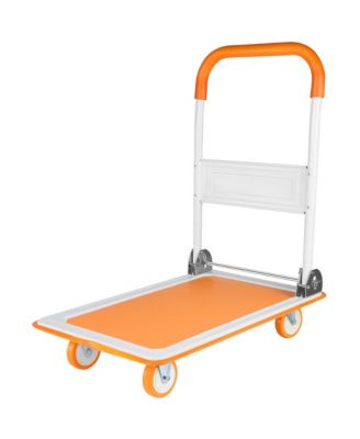 Push Cart Dolly, Moving Platform Hand Truck, Foldable for Easy Storage and 360 Degree Swivel Wheels with 330lb Weight Capacity
