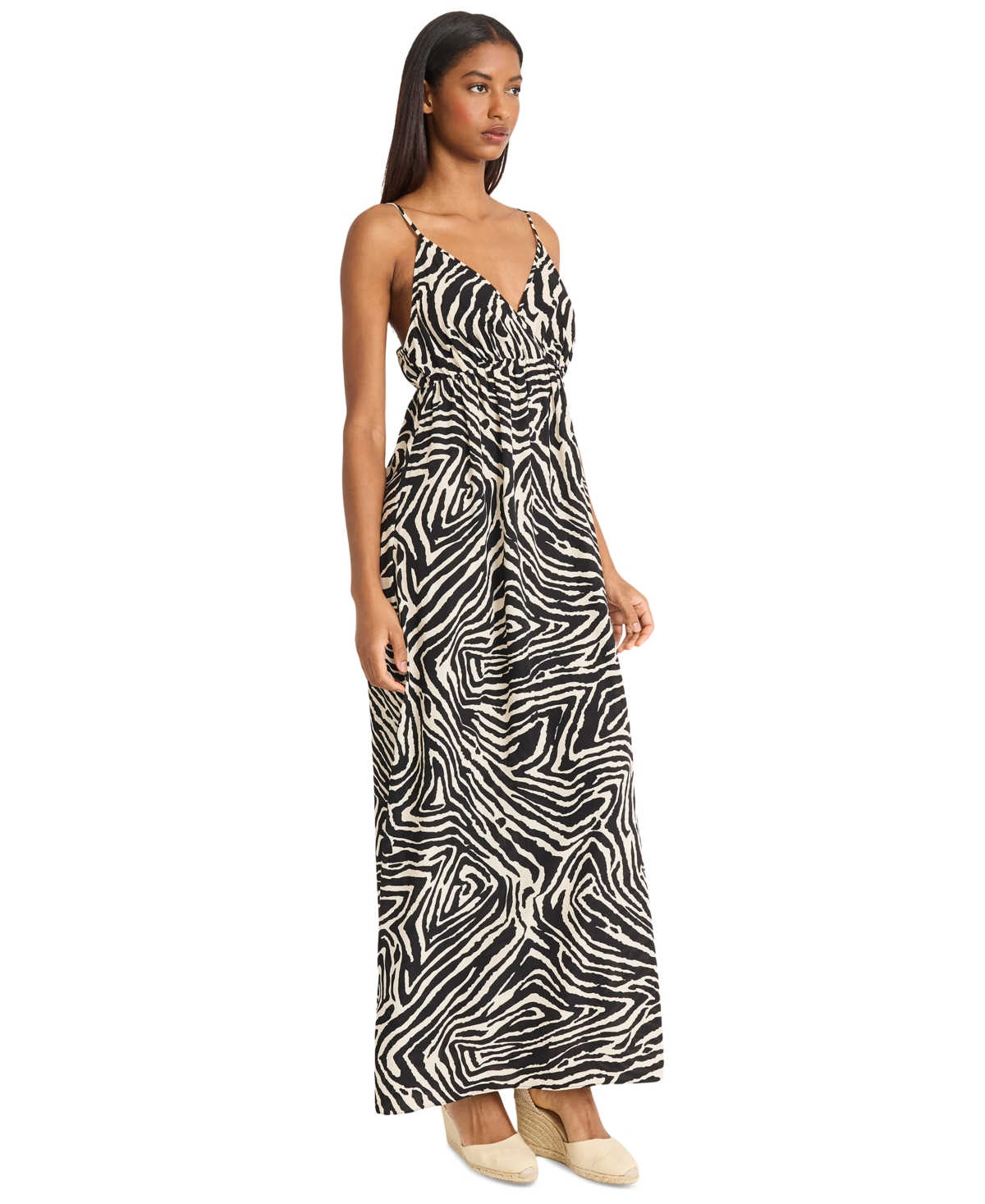 The Good Journey Animal Print Maxi Dress In Black