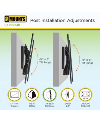Premium Tilting TV Wall Mount for 37" to 110" TVs Up to 143lbs