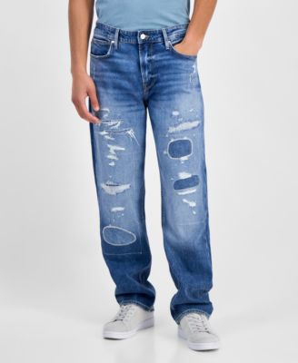 GUESS Mens Mason Rip and Repair Distressed Jeans 24390₽