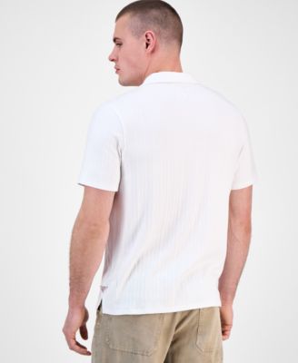 Мужская походная рубашка GUESS с принтом Spencer с коротким рукавом и пуговицами спереди