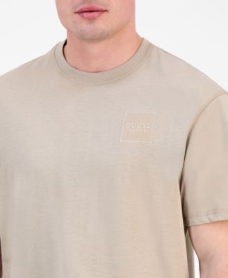 Мужская футболка GUESS свободного кроя с коротким рукавом и круглым вырезом на груди с нашивкой на груди