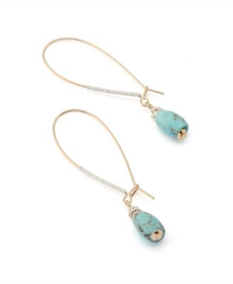 Robert Lee Morris Soho Turquoise Stone Dangle Earrings 7190₽