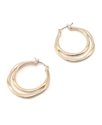 Robert Lee Morris Soho Sculpted Double Row Hoop Earrings 7190₽